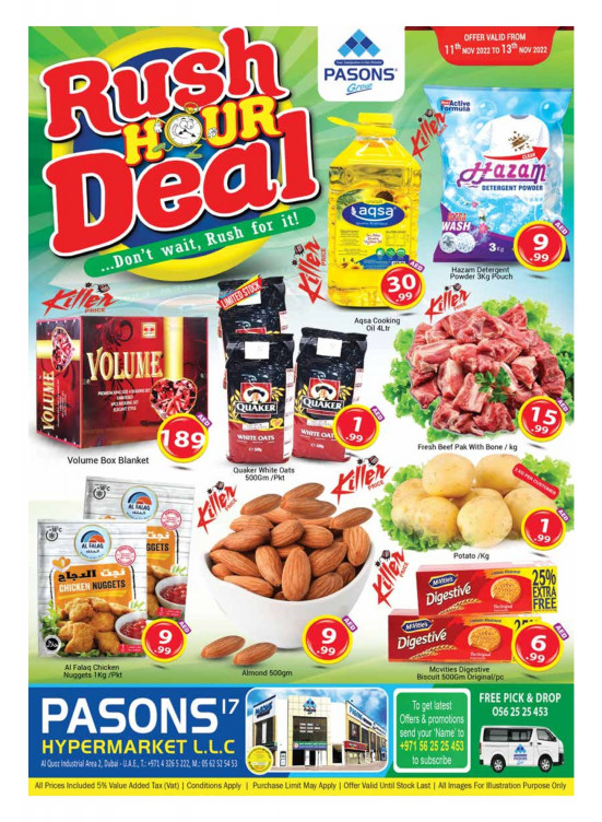 Weekend Deals Al Quoz from Pasons until 14th November Pasons UAE