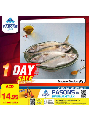 One Day Sale - Pasons 18 Supermarket