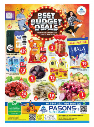 Weekend Deals - Pasons 18 Supermarket