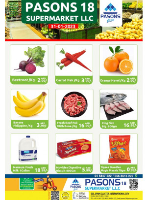 One Day Sale - Pasons 18 Supermarket