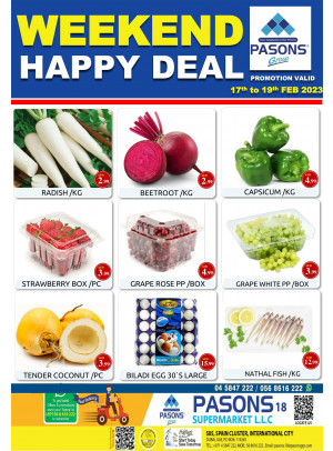 Weekend Happy Deals - Pasons 18 Supermarket
