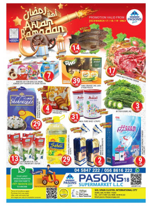 Ahlan Ramadan Deals - Pasons 18 Supermarket