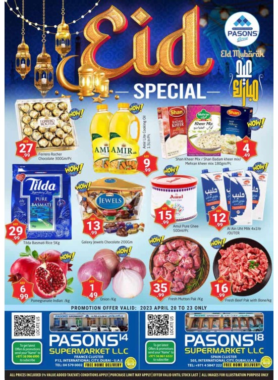 Eid Deals - Pasons 18 Supermarket