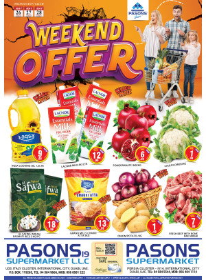 Weekend Deals - Pasons 19 & Pasons 21
