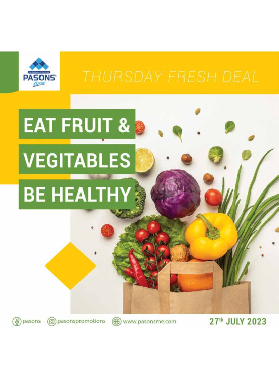 Thursday Deals from Pasons until 27th July Pasons UAE Offers & Promotions