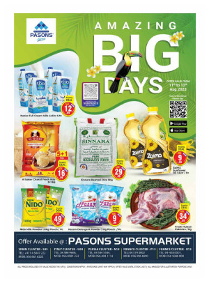 Weekend Deals - Pasons 18 Supermarket