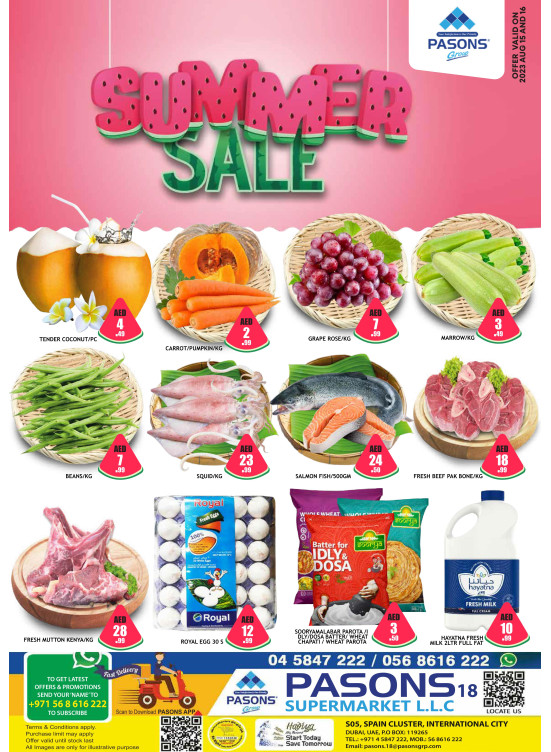 Summer Sale - Pasons 18 Supermarket