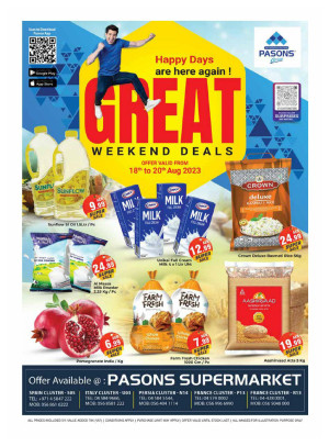 Weekend Deals - Pasons 18 Supermarket