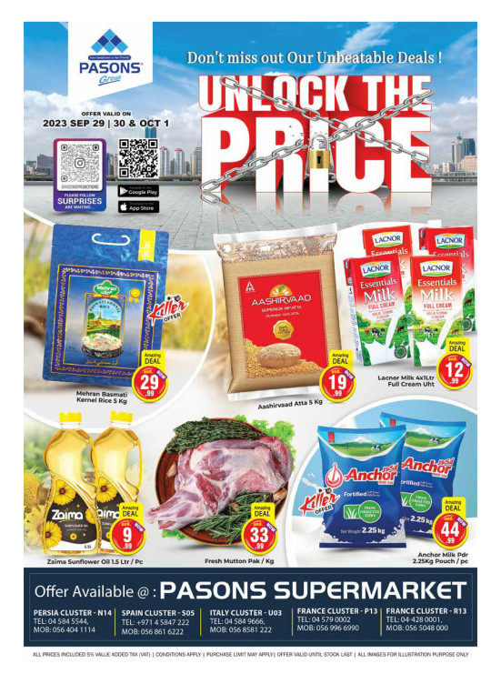 Weekend Offers - Pasons 18 Supermarket