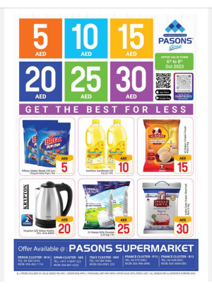 Weekend Deals - Pasons 18 Supermarket
