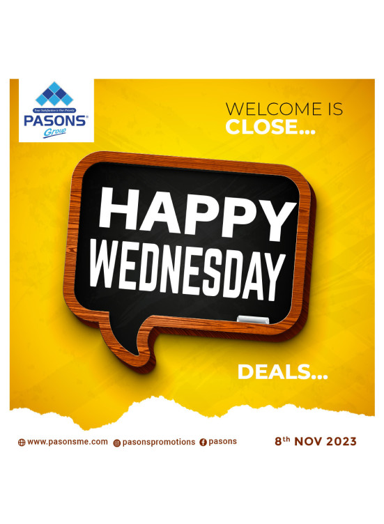 Wednesday Deals from Pasons until 8th November Pasons UAE Offers