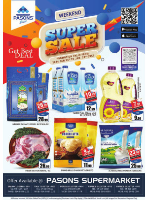 Weekend Offers - Pasons 18 Supermarket