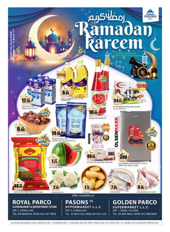 Ramadan Delights - Royal Parco Supermarket & Golden Parco Supermarket