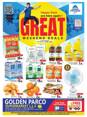 Weekend Deals - Golden Parco Supermarket