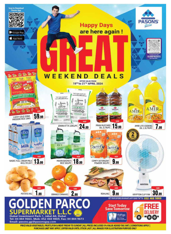 Weekend Deals - Golden Parco Supermarket