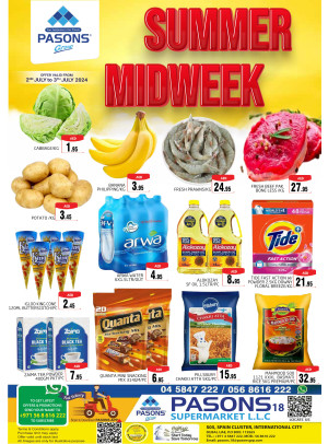 Midweek Deals - Pasons 18 Supermarket