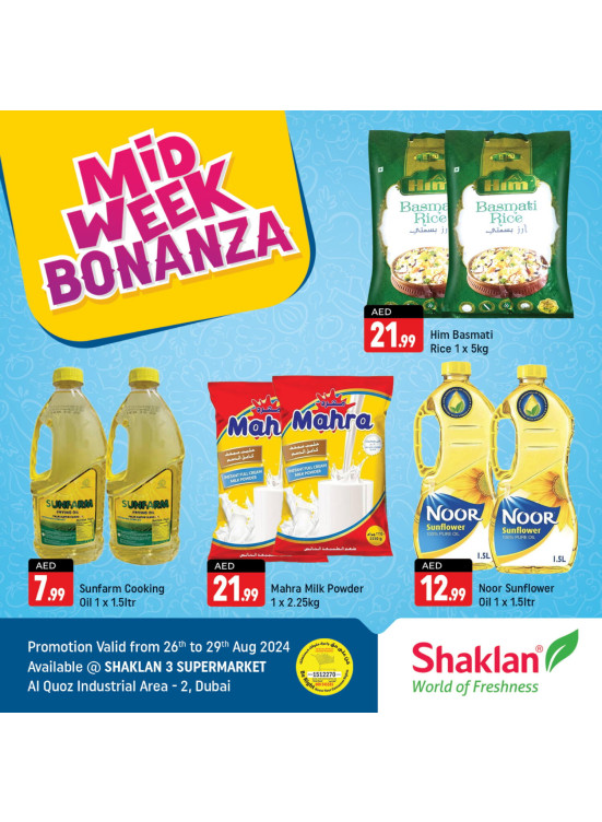 Midweek Deals - Shaklan 3 Supermarket, Al quoz Ind 2