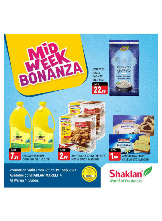 Midweek Bonanza - Shaklan Market 4, Al Warqa 1