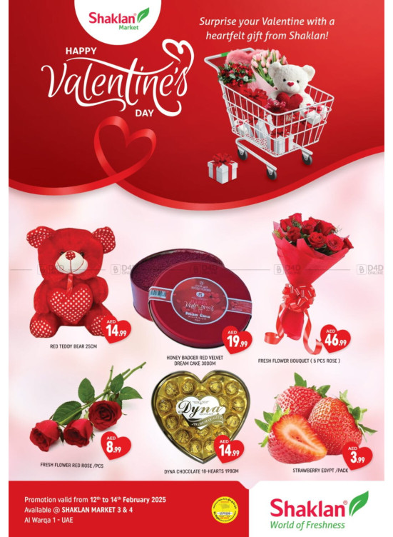 Valentines Day Offers - Shaklan Market 4&3 Al Warqa 1