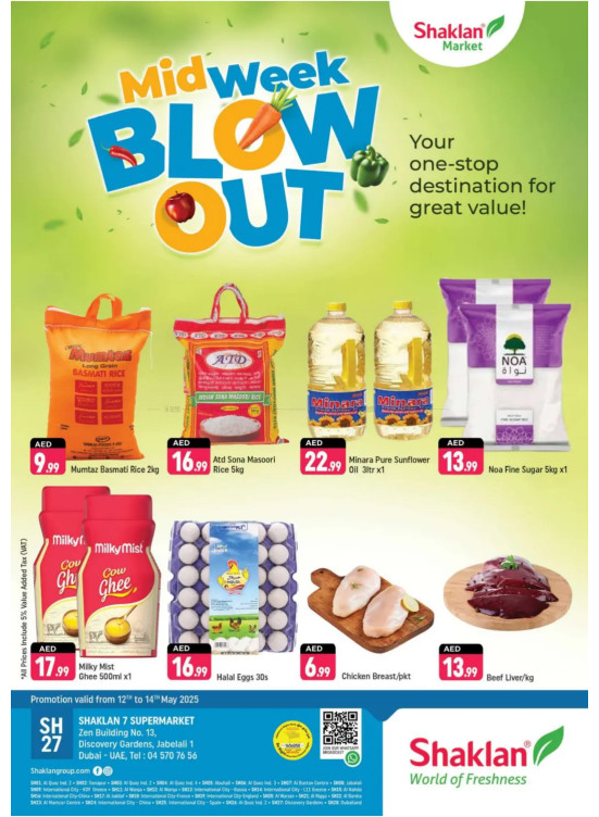 Midweek Blow Out - Shaklan 7 Supermarket, Zen Building, Jebel Ali