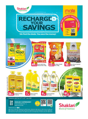 Recharge Your Savings - Shaklan 3 Supermarket, Al quoz Ind 2