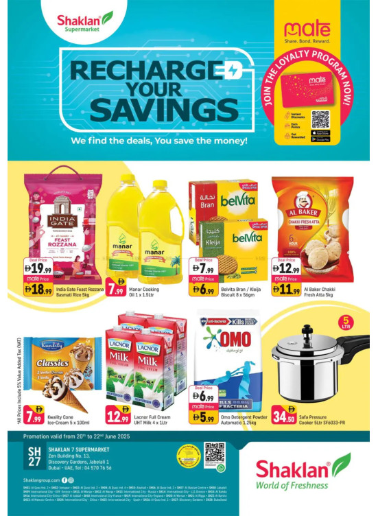 Recharge Your Savings - Shaklan 7 Supermarket, Zen Building, Jebel Ali