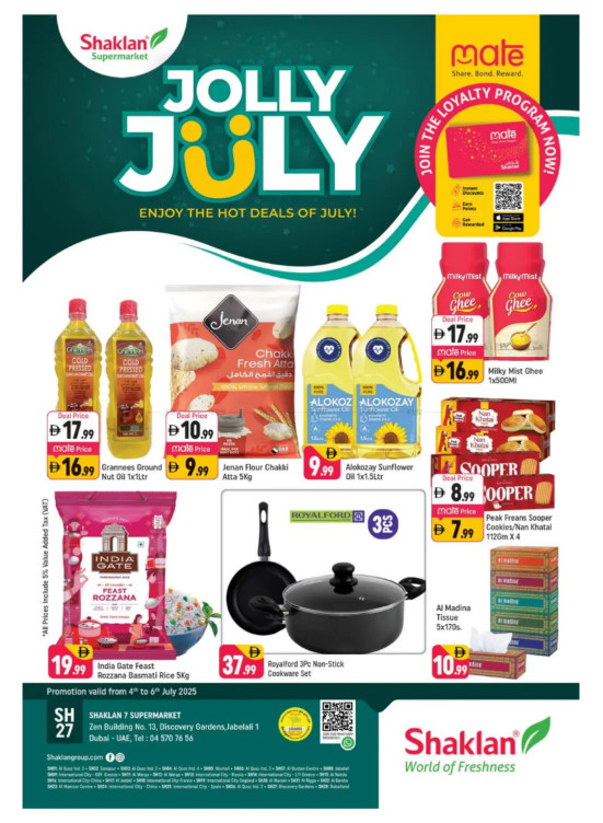 Jolly July - Shaklan 7 Supermarket, Zen Building, Jebel Ali