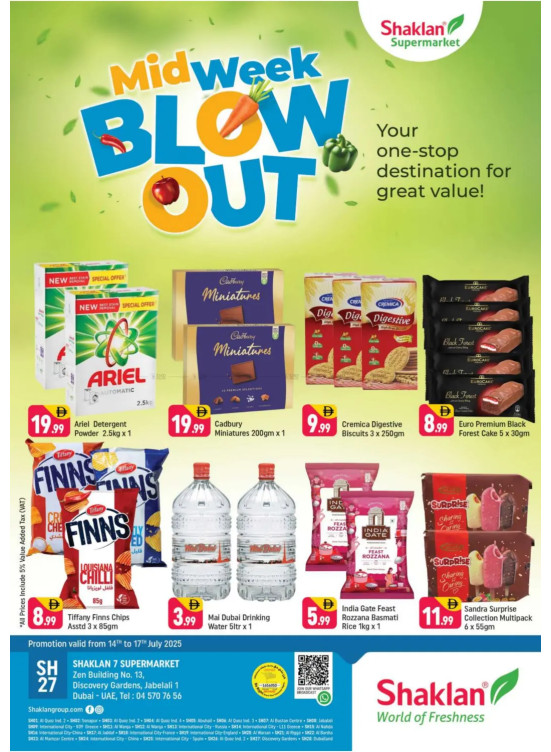 Midweek Blow Out - Shaklan 7 Supermarket, Zen Building, Jebel Ali