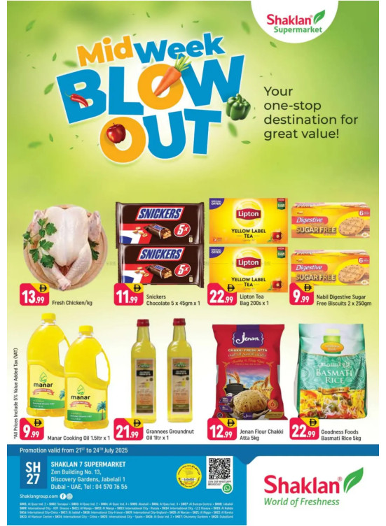 Midweek Blow Out - Shaklan 7 Supermarket, Zen Building, Jebel Ali