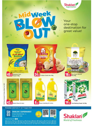 Midweek Blow Out - Shaklan 3 Supermarket, Al quoz Ind 2