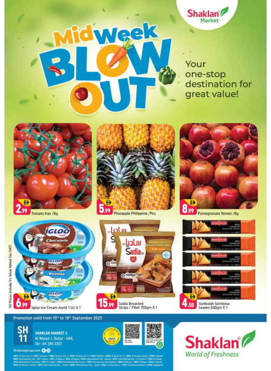 Midweek Blow Out - Shaklan Market 3, Al Warqa 1