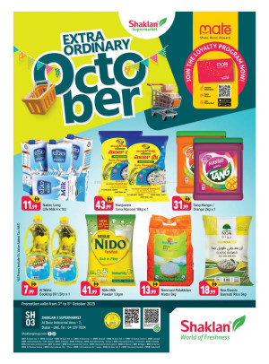 October Deals - Shaklan 3 Supermarket, Al quoz Ind 2