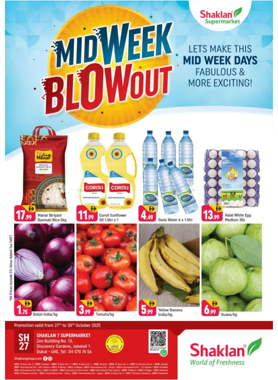 Midweek Blow Out - Shaklan 7 Supermarket, Zen Building, Jebel Ali