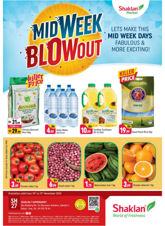 Midweek Blow Out - Shaklan 7 Supermarket, Zen Building, Jebel Ali