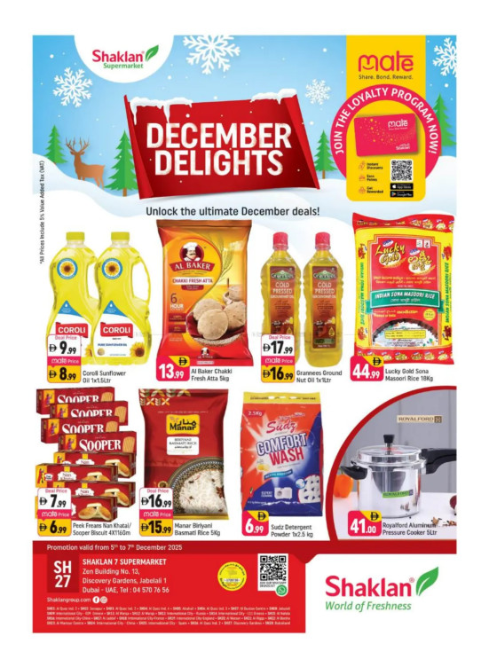 December Delights - Shaklan 7 Supermarket, Zen Building, Jebel Ali