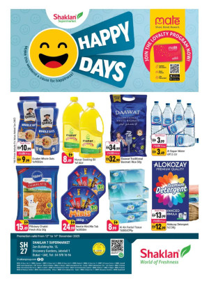 Happy Days - Shaklan 7 Supermarket, Zen Building, Jebel Ali