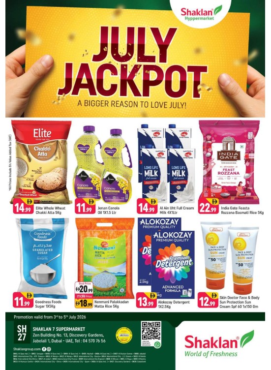 July Jackpot - Shaklan 7 Supermarket, Zen Building, Jebel Ali