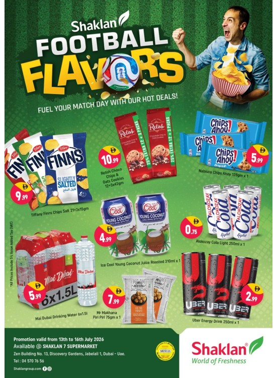 Football Flavors - Shaklan 7 Supermarket, Zen Building, Jebel Ali