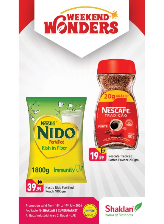 Weekend Wonders - Shaklan 3 Supermarket, Al quoz Ind 2