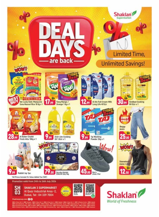 Deal Days Are Back - Shaklan 3 Supermarket, Al quoz Ind 2
