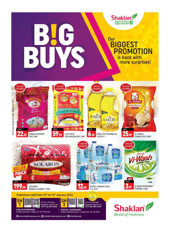 Weekend Deals - Al Quoz Industrial Area 2 & Shaklan 3 Supermarket