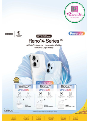 أطلب الان - OPPO Reno14 سلسلة 5G