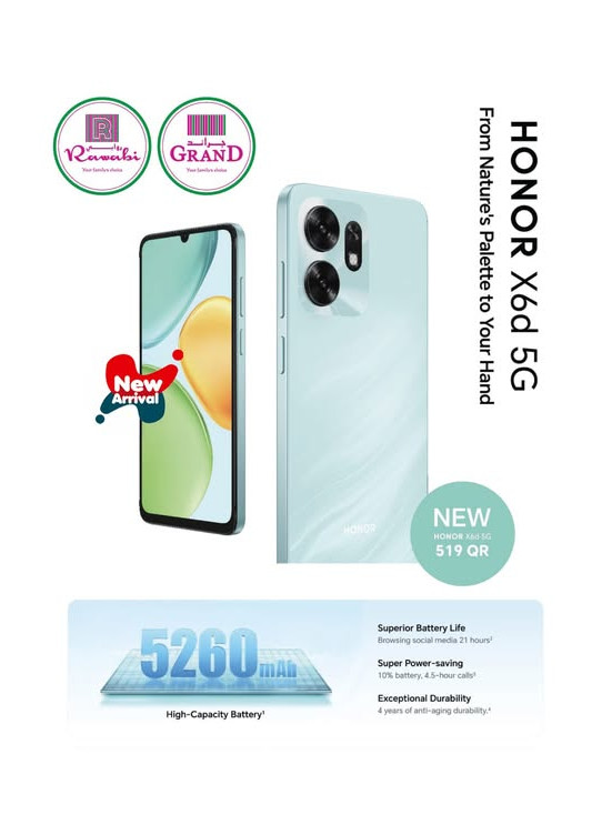 Available Now - HONOR X6d 5G Smart Phones