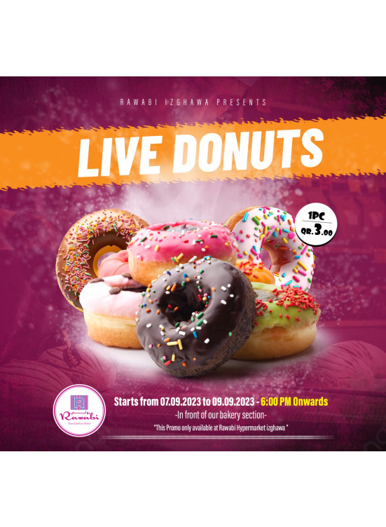 Wow Offer on Live Donuts - Rawabi Hypermarket, Izghawa