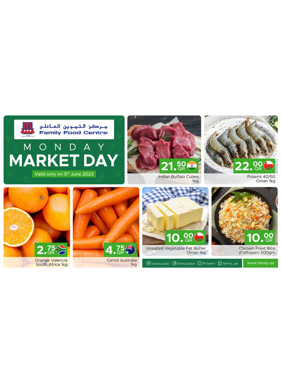 Monday Market Day from Family Food Centre until 5th June Family Food