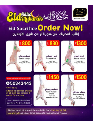 Order your Eid Sacrifice Now