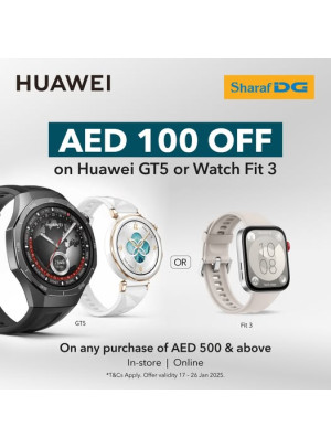 100 AED OFF On Huawei GT5 Or Watch Fit 3