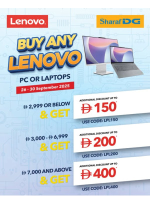 Buy Any Lenovo PC or Laptop & Save More
