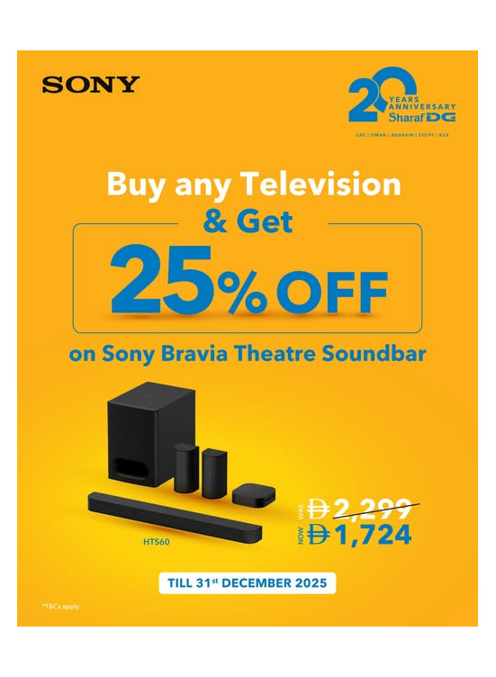 Choose Any TV And Get 25% Off  Soundbar
