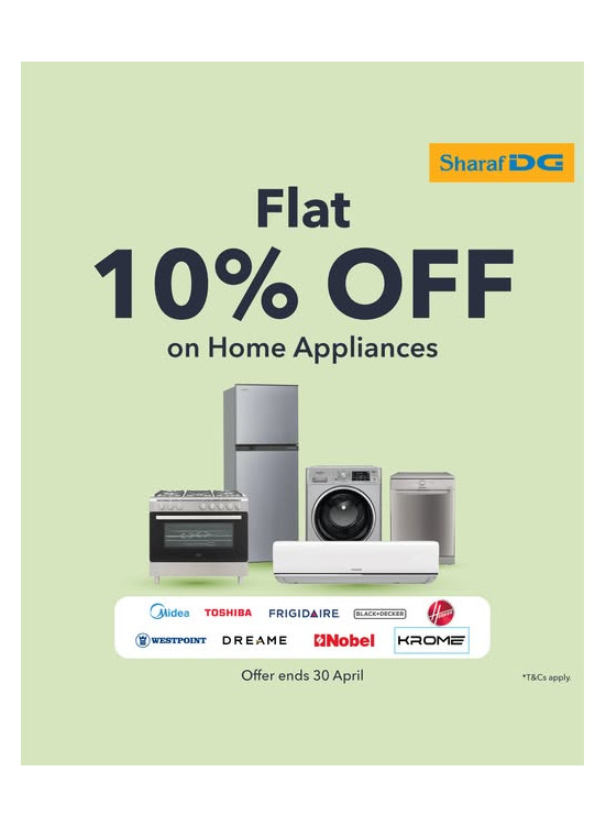 10% OFF On Home Appliances